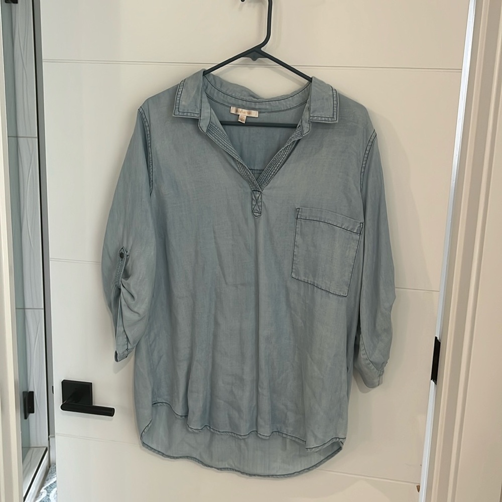 Denim 3/4 shirt